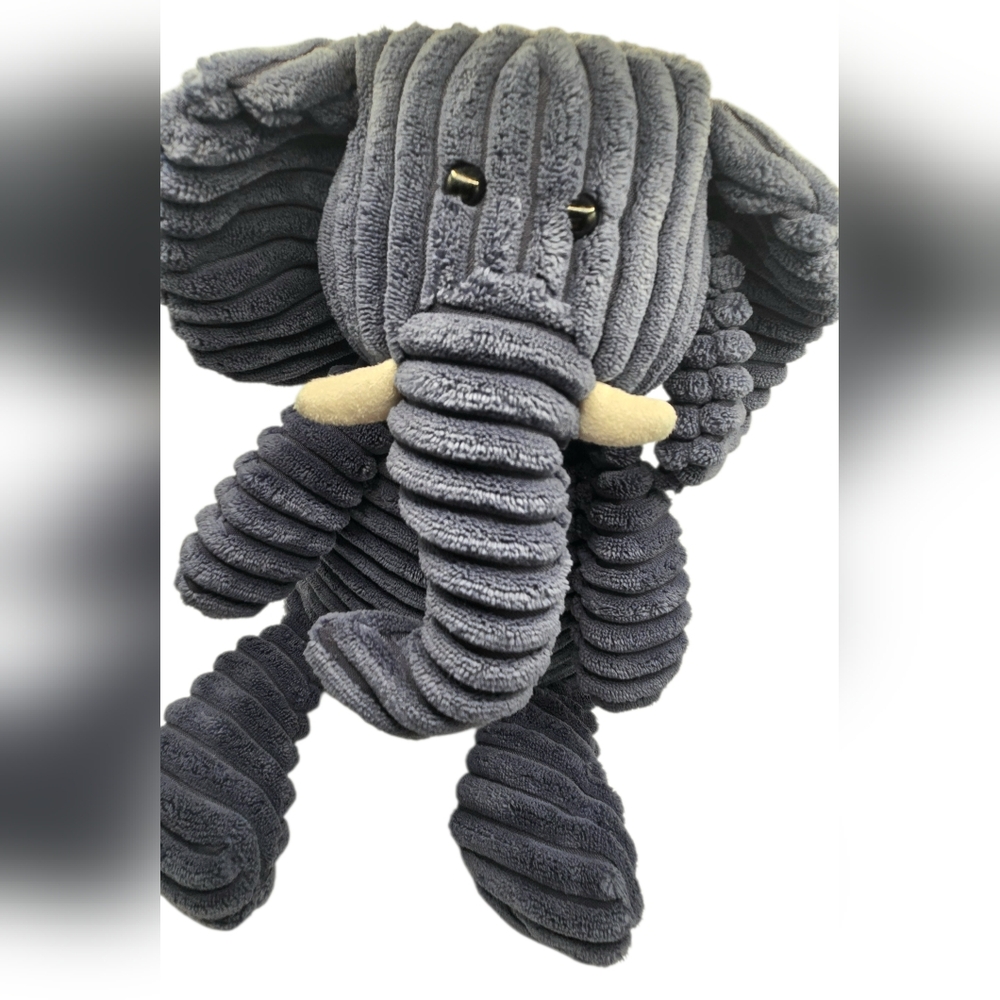 Jellycat London Blue Cordy Roy Elephant White Tusks Textured Soft Plush Toy 17" - Picture 3 of 13